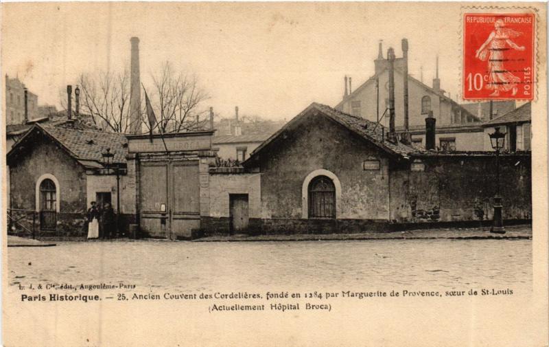 Carte postale ancienne Paris 13e Paris-Historique, Ancien Couvent des Cordeliéres à Paris 13e