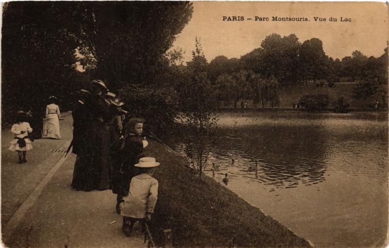 Carte postale ancienne Parc Montsouris à Paris 14e
