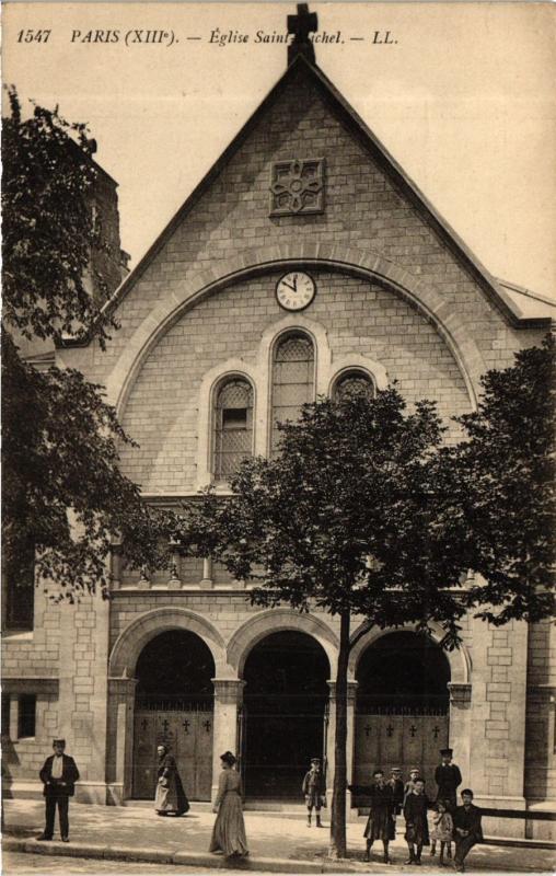 Carte postale ancienne Eglise Saint-Michel à Paris 17e