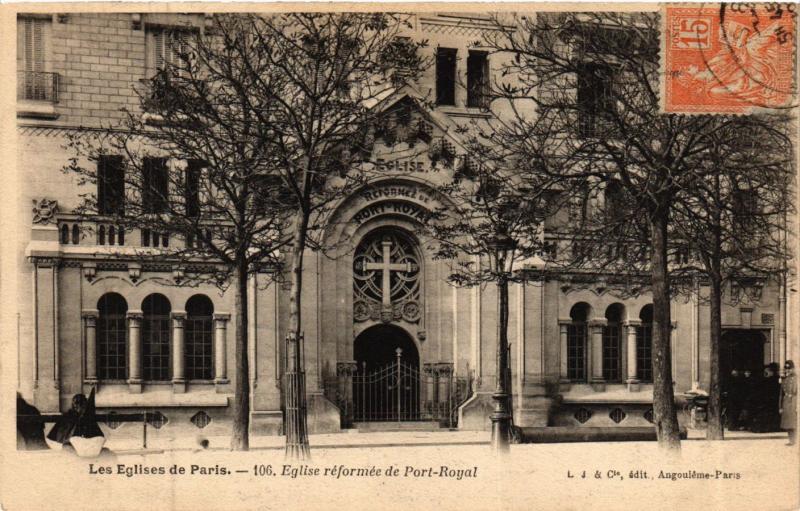 Carte postale ancienne Eglise réformée de Port-Royal à Paris 13e
