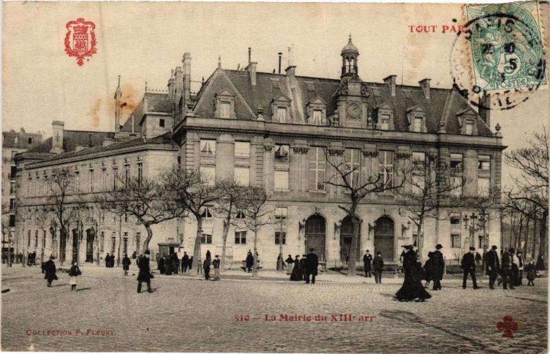 Carte postale ancienne Paris 13e Paris-La Mairie à Paris 13e