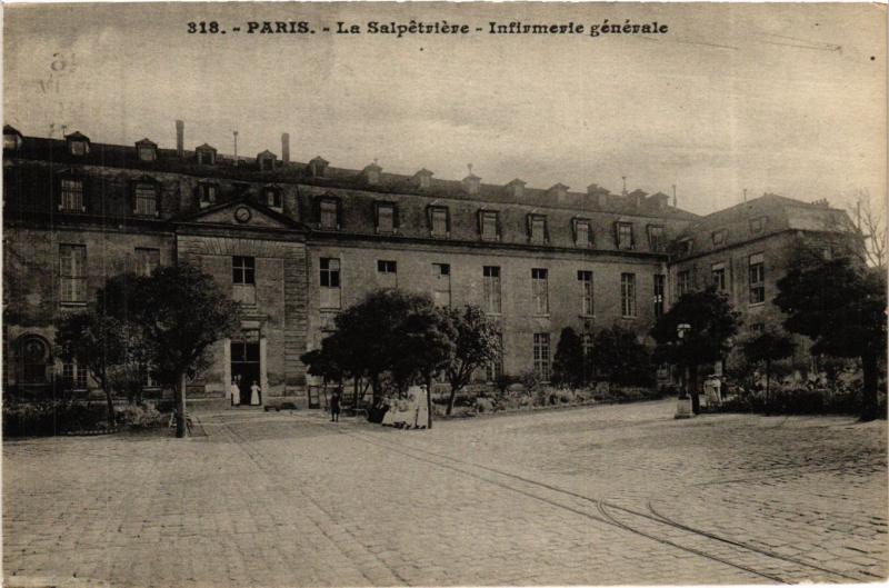Carte postale ancienne La Salpêtrière - Infirmerie générale à Paris 13e