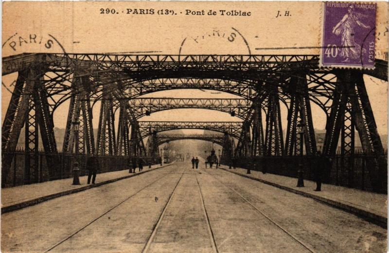 Carte postale ancienne Paris 13e Paris-Pont de Tolbiac à Paris 13e