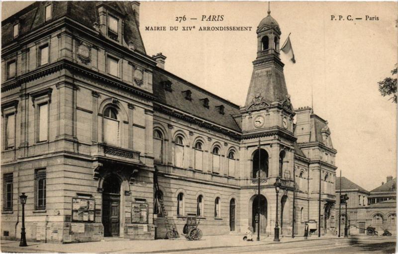 Carte postale ancienne Mairie du XIVe arrondissement à Paris 14e