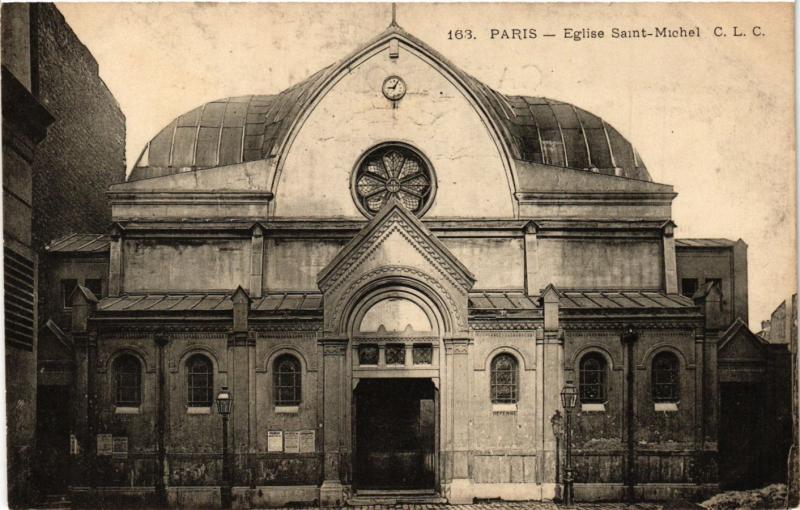 Carte postale ancienne Eglise Saint-Michel à Paris 17e