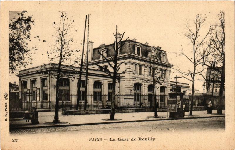 Carte postale ancienne La Gare de Reuilly à Paris 12e