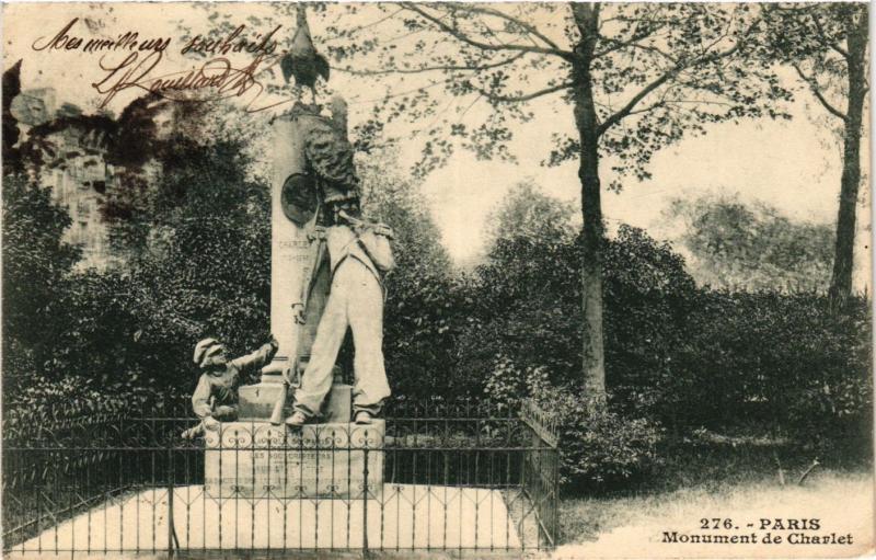 Carte postale ancienne Monument de Charlet à Paris 14e