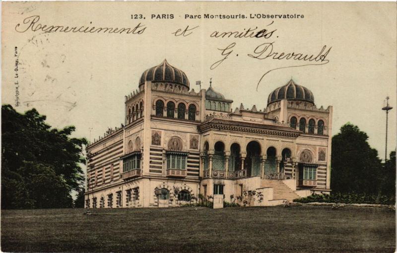 Carte postale ancienne Parc Montsouris - L'Observatoire à Paris 14e