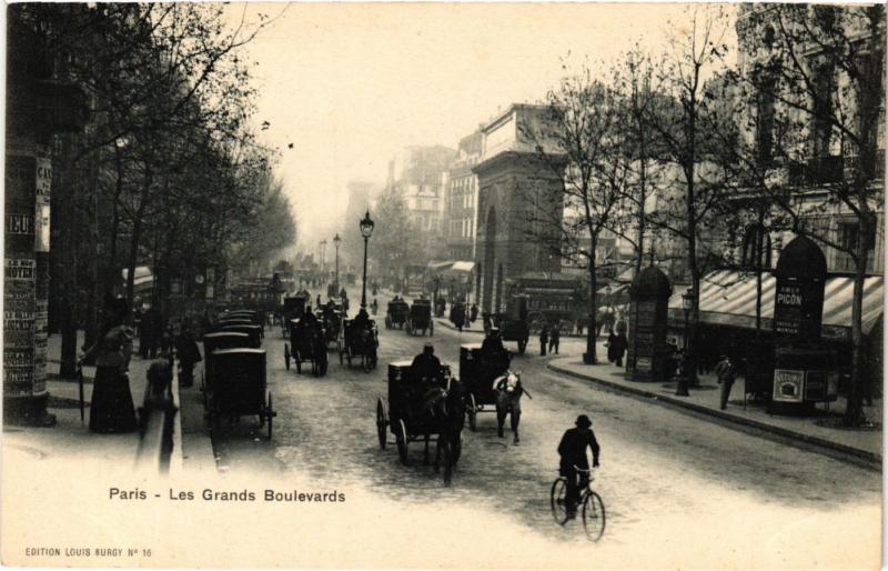 Carte postale ancienne Paris 10e-Les Grands Boulevards à Paris 10e
