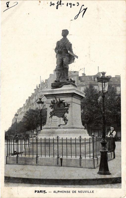 Carte postale ancienne Alphonse de Neuville à Paris 17e