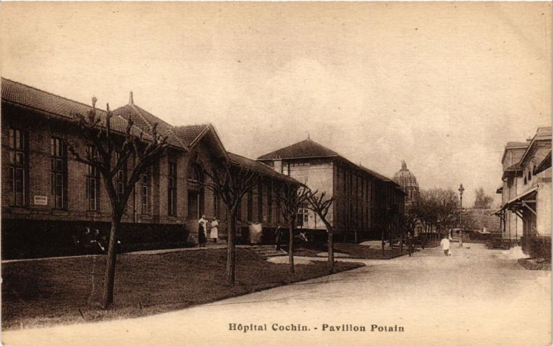 Carte postale ancienne Hôpital Cochin - Pavillon Potain à Paris 14e