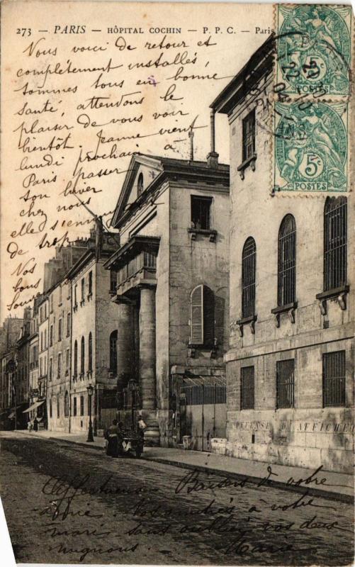Carte postale ancienne Hôpital Cochin à Paris 14e