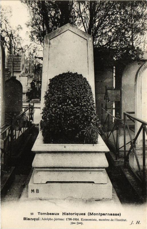 Carte postale ancienne Cimetière du Montparnasse - Adolphe-Jérôme Blanqui à Paris 14e