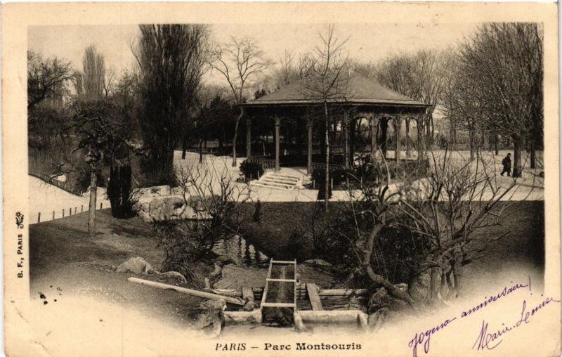 Carte postale ancienne Parc Montsouris à Paris 14e