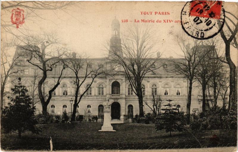 Carte postale ancienne La Mairie du XIVe arrondissement à Paris 14e