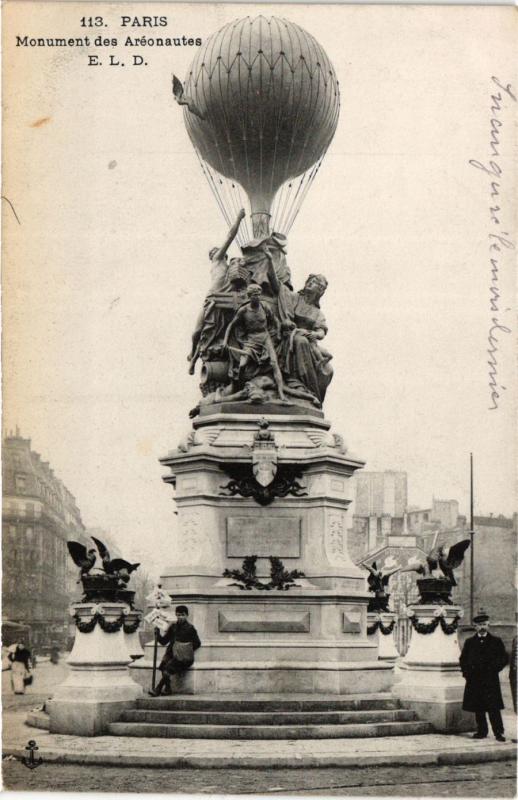 Carte postale ancienne Monument des Aéronautes à Paris 17e
