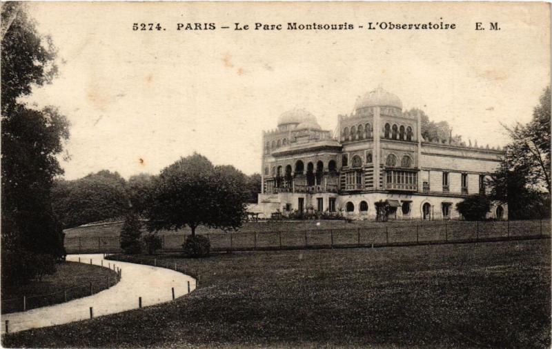 Carte postale ancienne Le Parc Montsouris - L'Observatoire à Paris 14e