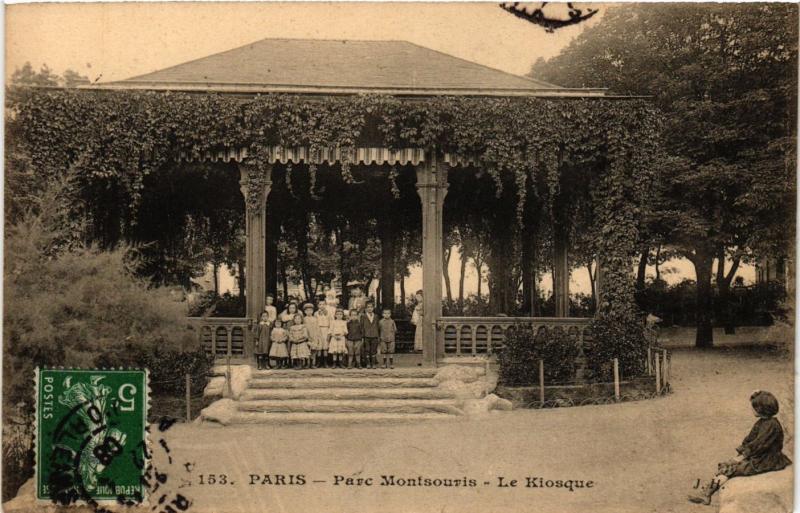 Carte postale ancienne Parc Montsouris, le Kiosque à Paris 14e