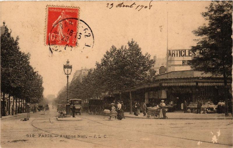 Carte postale ancienne Avenue Niel à Paris 17e