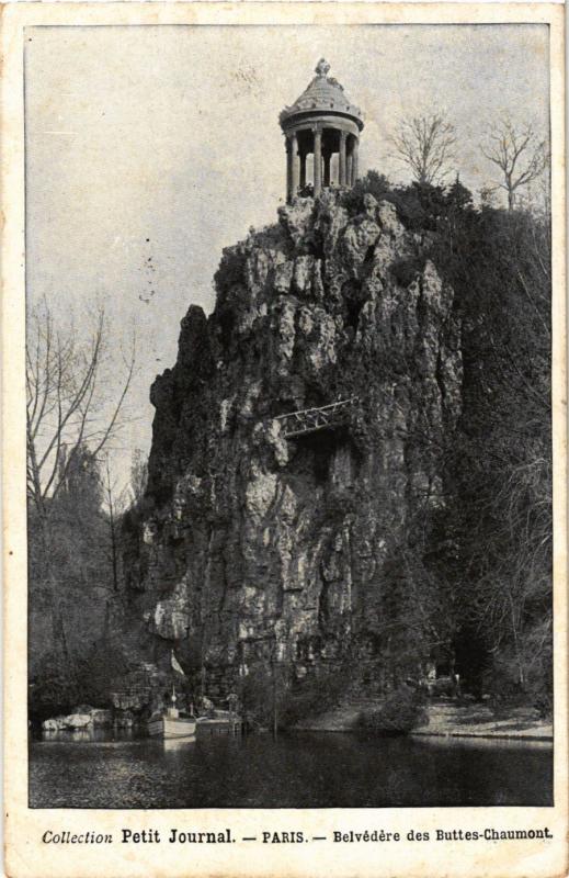 Carte postale ancienne Belvédère des Buttes-Chaumont à Paris 19e