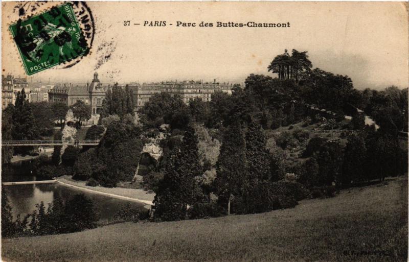 Carte postale ancienne Parc des Buttes-Chaumont à Paris 19e