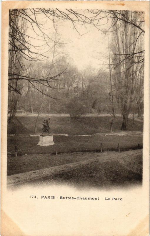 Carte postale ancienne Buttes-Chaumont - Le Parc à Paris 19e
