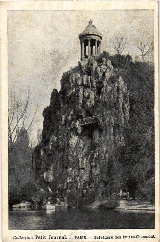 Carte postale ancienne Belvédère des Buttes-Chaumont à Paris 19e