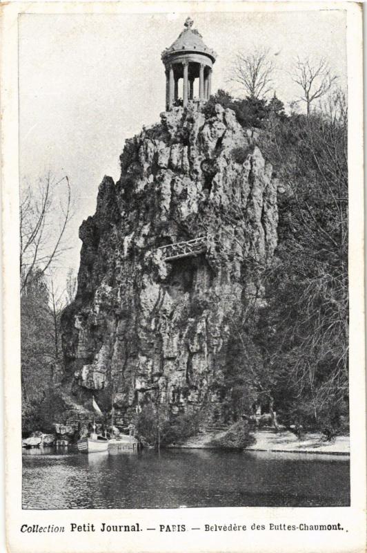 Carte postale ancienne Belvédère des Buttes-Chaumont à Paris 19e