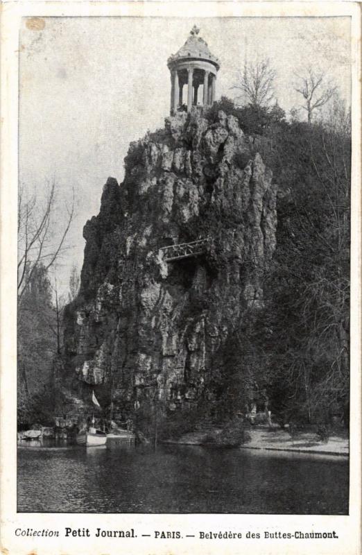 Carte postale ancienne Belvédère des Buttes-Chaumont à Paris 19e