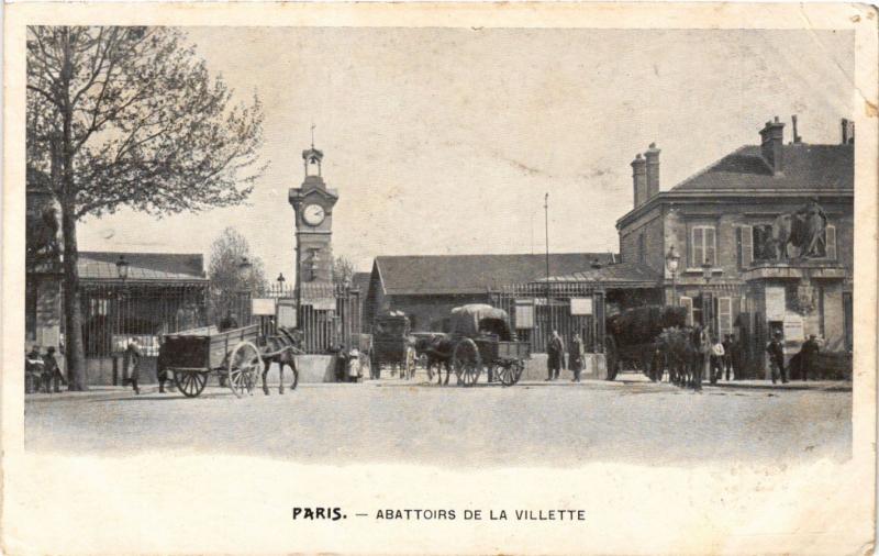 Carte postale ancienne Abattoirs de la Villette à Paris 19e