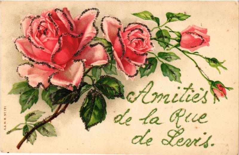 Carte postale ancienne Amitiés de la rue de Levis Paris 17e à Paris 17e