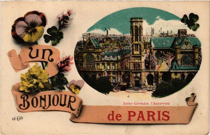 Carte postale ancienne Un Bonjour de Paris 1e - Saint-Germain-l'Auxerrois à Paris 1er