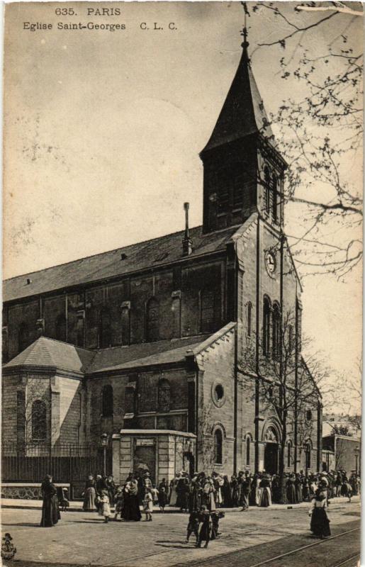 Carte postale ancienne Eglise Saint-Georges à Paris 19e