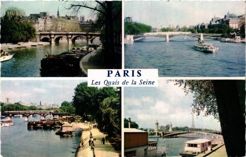 Carte postale ancienne Paris - Les quais de la Seine à Paris