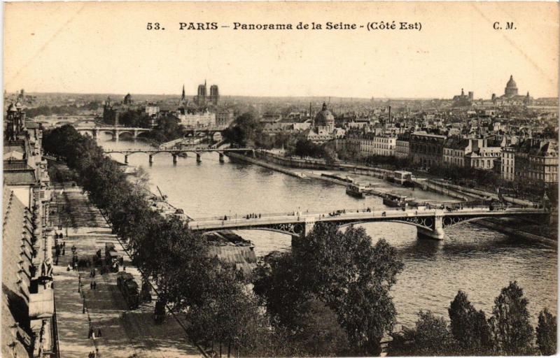 Carte postale ancienne Paris Panorama de la Seine