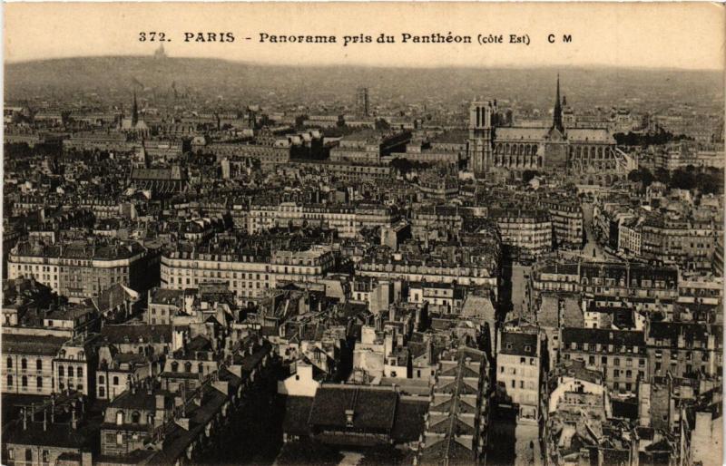 Carte postale ancienne Paris Panorama pris du Panthéon