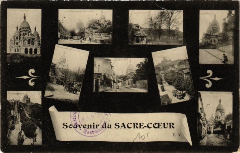 Carte postale ancienne Souvenir du Sacré-Coeur à Paris 18e