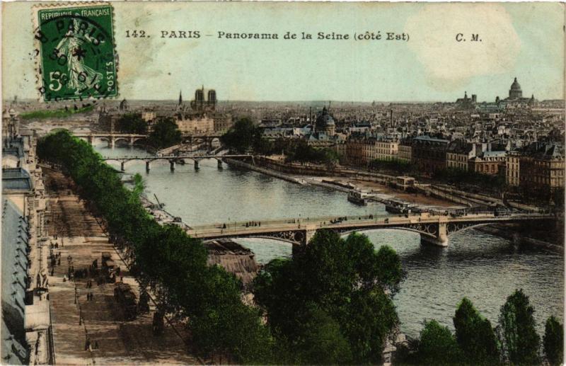 Carte postale ancienne Paris Panorama de la Seine