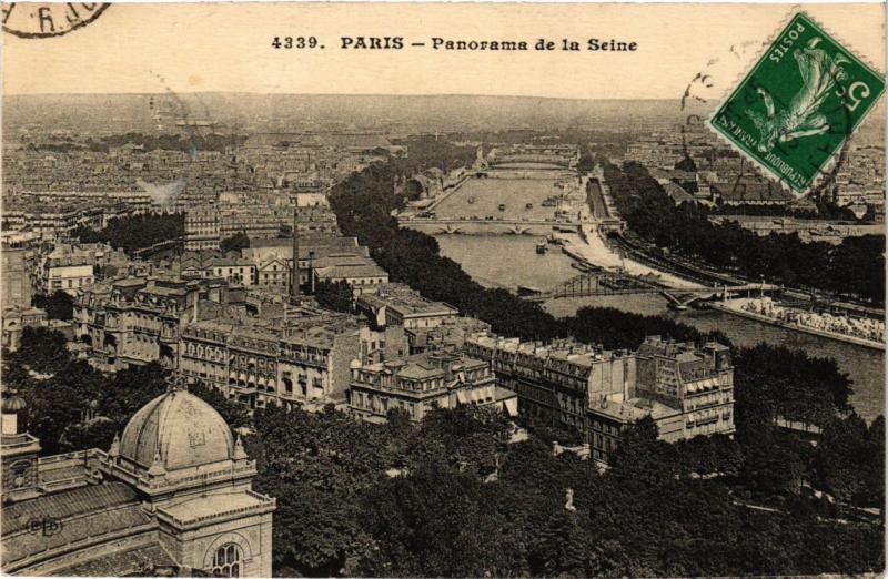 Carte postale ancienne Paris Panorama de la Seine