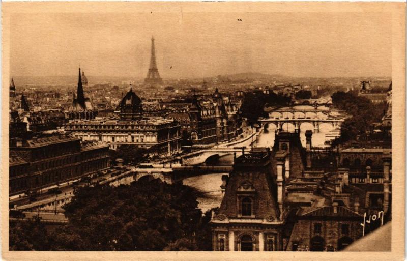 Carte postale ancienne Paris Perspective des 7 Ponts