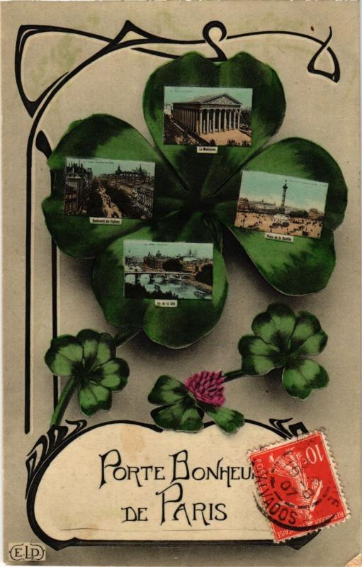 Carte postale ancienne Porte Bonheur de Paris