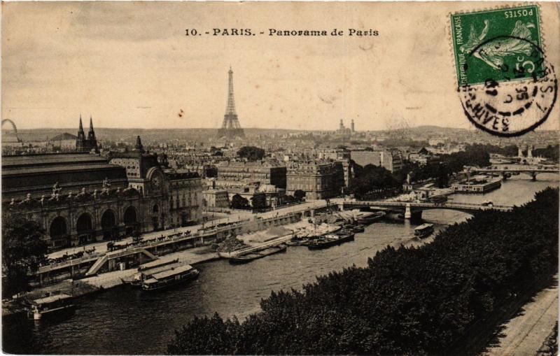 Carte postale ancienne Paris Panorama de Paris