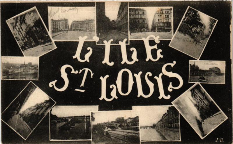 Carte postale ancienne Paris (4e) - L'Ile Saint-Louis à Paris 4e