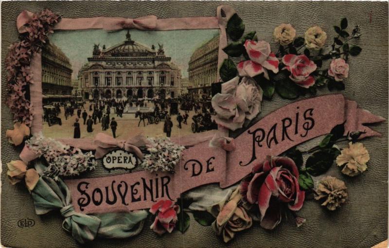 Carte postale ancienne Souvenir de Paris (9e) - Opéra à Paris 9e