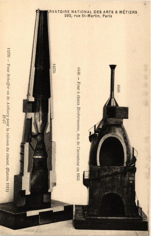 Carte postale ancienne Paris (3e) Cnam - Fours à Paris 3e