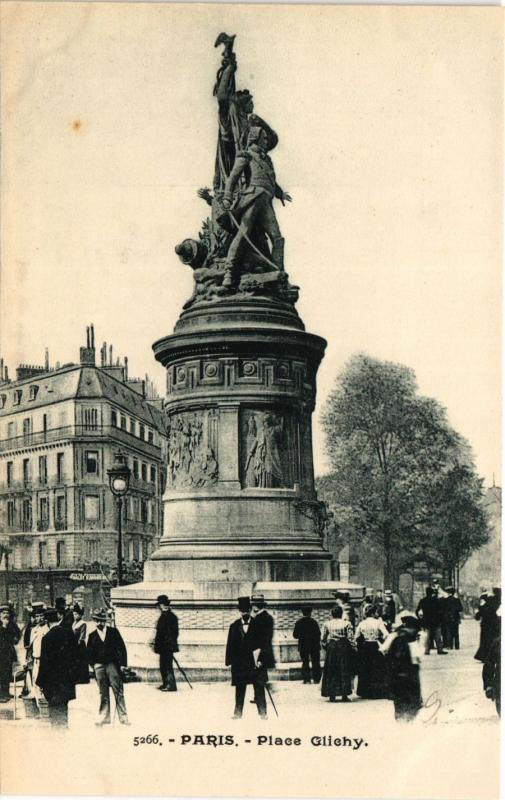 Carte postale ancienne Place Clichy à Paris 18e