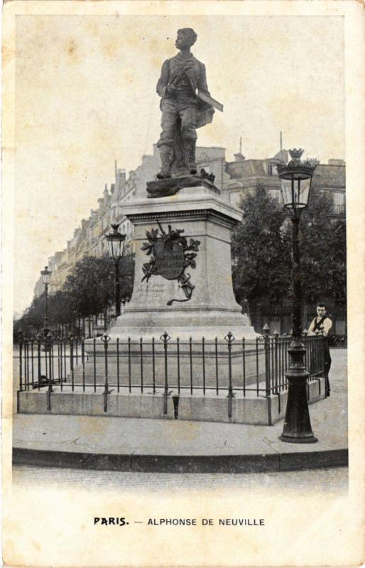 Carte postale ancienne Alphonse de Neuville à Paris 17e