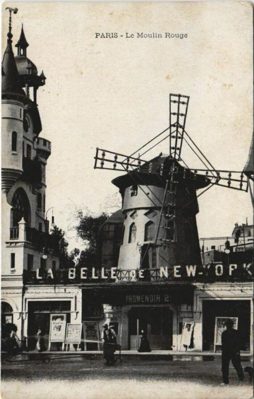 Carte postale ancienne Le Moulin Rouge à Paris 18e
