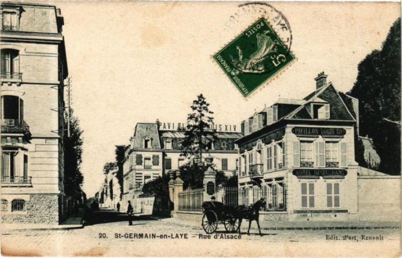 Carte postale ancienne Saint-Germain-en-Laye - Rue d'Alsace à Saint-Germain-en-Laye
