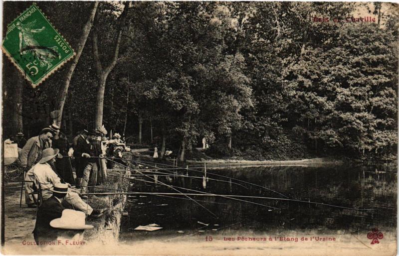 Carte postale ancienne Les Pecheurs a l'Etang de l'Ursins